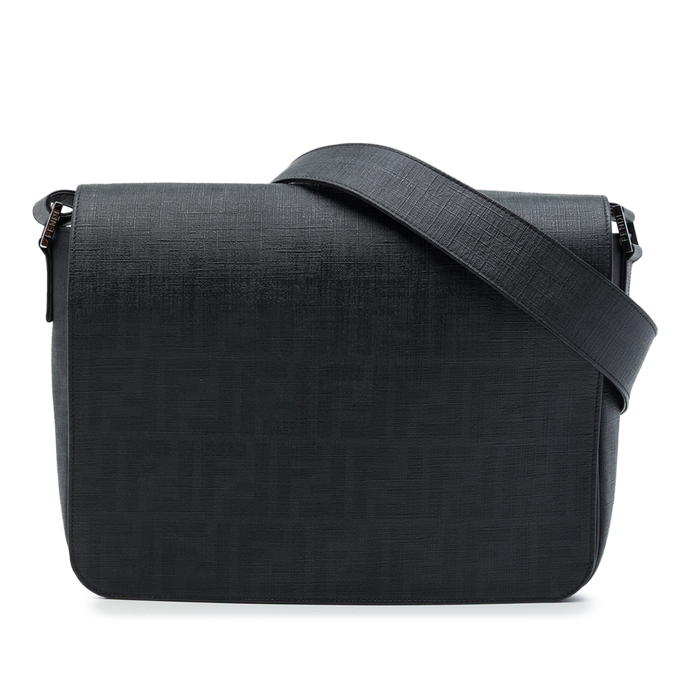 Pre-Loved Fendi Zucca Spalmati Flap Crossbody